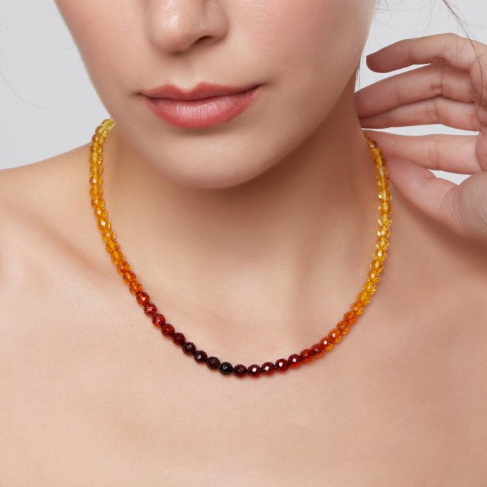 Amber Necklace - Round Faceted Beads BAN016 - Image 3