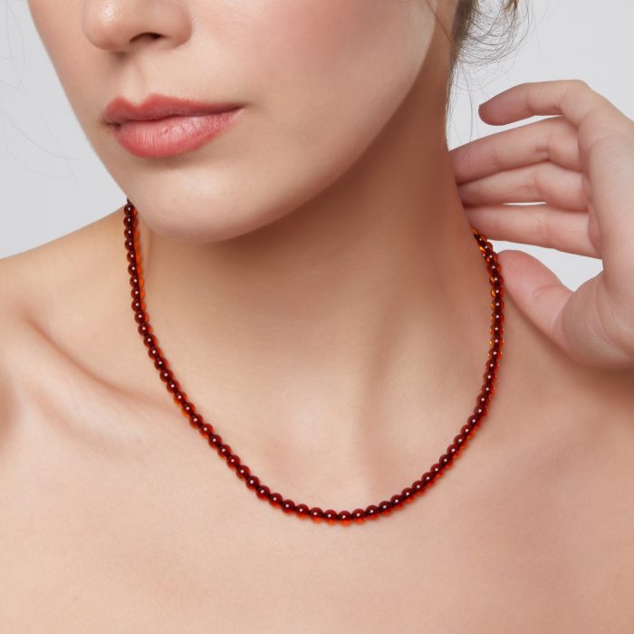 Amber Necklace - Round Beads BAN008 - Image 3