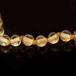Amber Baby Teething Necklace - Round Baroque Beads BN007 - Image 2