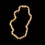 Amber Baby Teething Necklace - Round Baroque Beads BN004