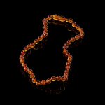 Amber Baby Teething Necklace - Round Baroque Beads BN005