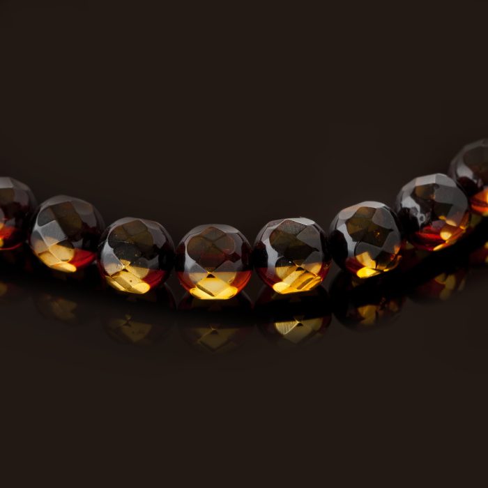 Amber Necklace - Round Faceted Beads BAN020 - Image 3