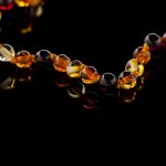 Amber Baby Teething Necklace - Round Baroque Beads BN080 - Image 2