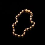 Amber Baby Teething Necklace - Round Baroque Beads BN082