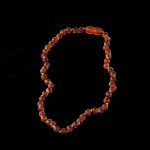 Amber Baby Teething Necklace - Matte Round Baroque Beads BN034