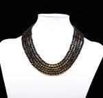 Amber Necklace - Multi-string Faceted Beads MUN023 - Image 3