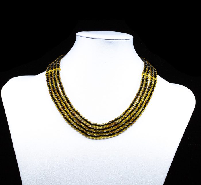 1 Amber Necklace - Multi-string Beads MUN028 - Image 3