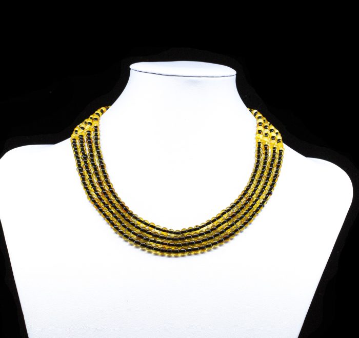 Amber Necklace - Multi-string Beads MUN030 - Image 3