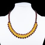 Amber Necklace - Braided Collar Faceted Beads MUN014 - Image 3