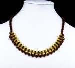 Amber Necklace - Braided Collar Faceted Beads MUN015 - Image 3