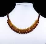 Amber Necklace - Braided Collar Faceted Beads MUN017 - Image 3