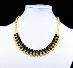 Amber Necklace - Braided Collar Faceted Beads MUN018 - Image 3