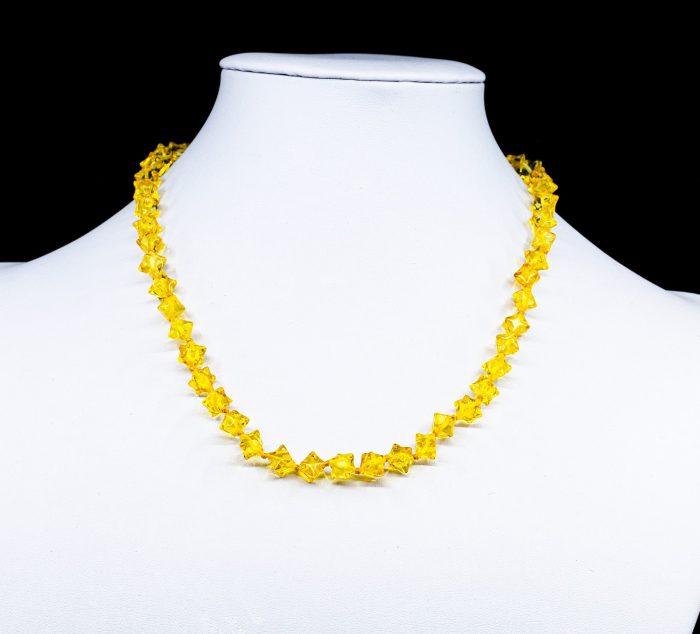 Amber Necklace - Hedgehog Cubic Beads HEDGN001 - Image 3