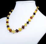 Amber Necklace - Hedgehog Cubic Beads HEDGN005