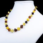 Amber Necklace - Hedgehog Cubic Beads HEDGN005