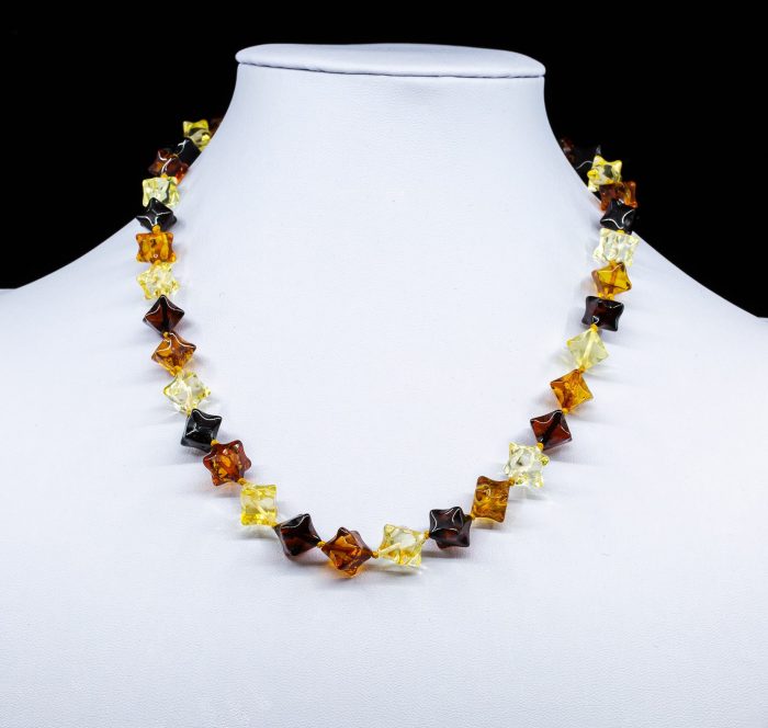 1 Amber Necklace - Hedgehog Cubic Beads HEDGN007 - Image 3