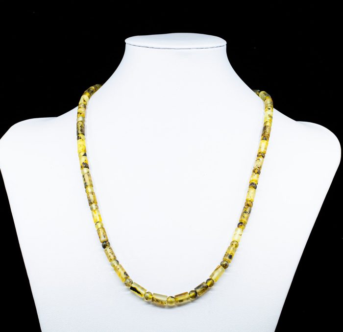 Amber Necklace - Matte Cylinder Beads CYLN011 - Image 3