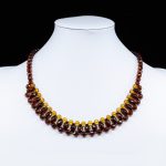Amber Necklace - Braided Collar Faceted Beads MUN013 - Image 3