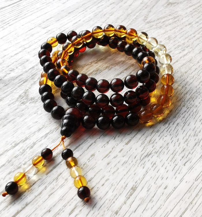 108 Amber Mala Prayer Beads BPB018 - Image 2