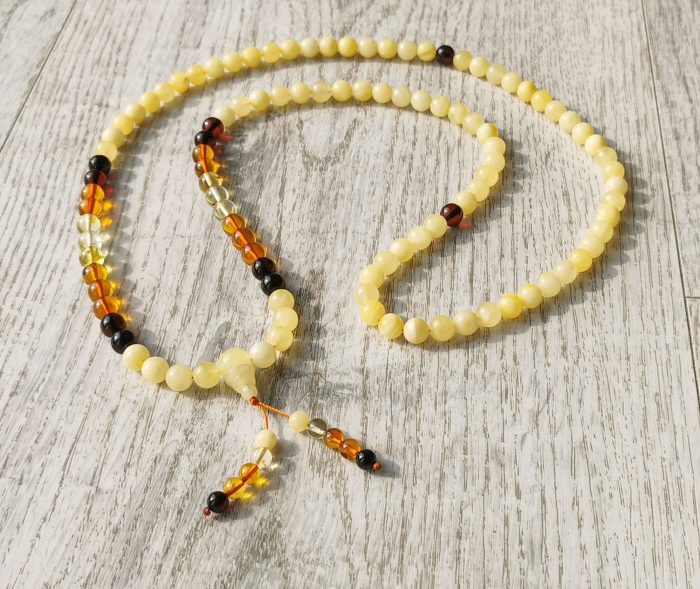 108 Amber Mala Prayer Beads BPB017 - Image 2