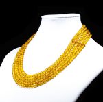Amber Necklace - Multi-string Faceted Beads MUN026