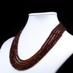 Amber Necklace - Multi-string Faceted Beads MUN031