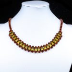 Amber Necklace - Braided Collar Faceted Beads MUN012 - Image 3