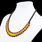 Amber Necklace - Braided Collar Faceted Beads MUN014
