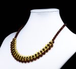 Amber Necklace - Braided Collar Faceted Beads MUN015