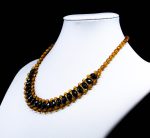 Amber Necklace - Braided Collar Faceted Beads MUN016