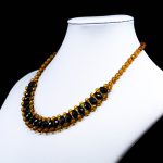Amber Necklace - Braided Collar Faceted Beads MUN016
