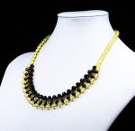 Amber Necklace - Braided Collar Faceted Beads MUN018