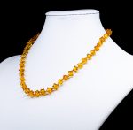 Amber Necklace - Hedgehog Cubic Beads HEDGN002