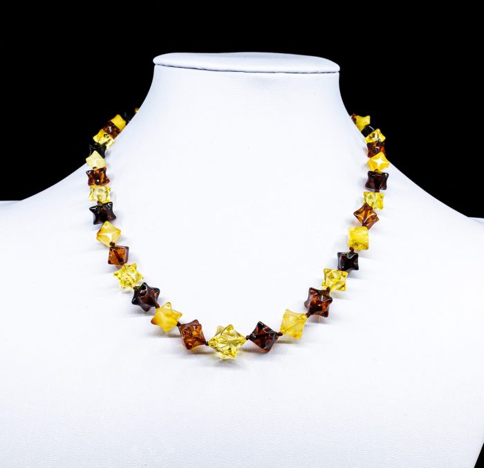 Amber Necklace - Hedgehog Cubic Beads HEDGN005 - Image 3