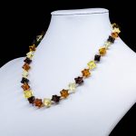 Amber Necklace - Hedgehog Cubic Beads HEDGN007