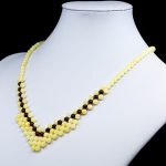 Amber Necklace - Braided V-Shape Beads MUN038