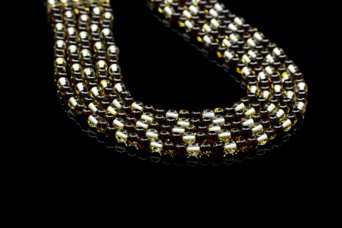 Amber Necklace - Multi-string Beads MUN011 - Image 4