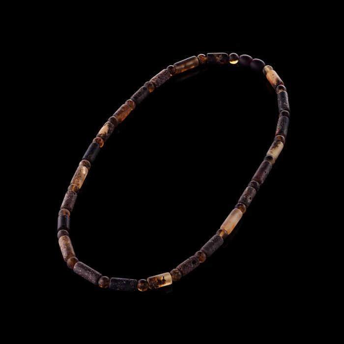 Amber Necklace - Matte Cylinder Beads CYLN005 - Image 3