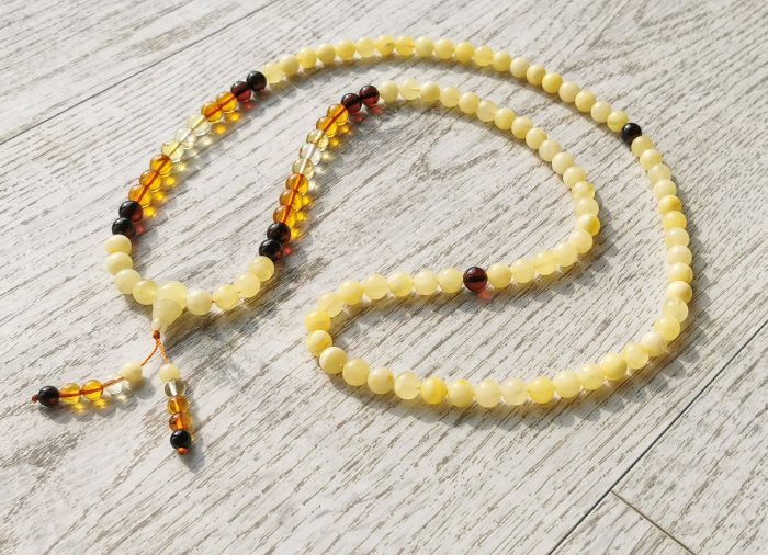 108 Amber Mala Prayer Beads BPB017 - Image 3