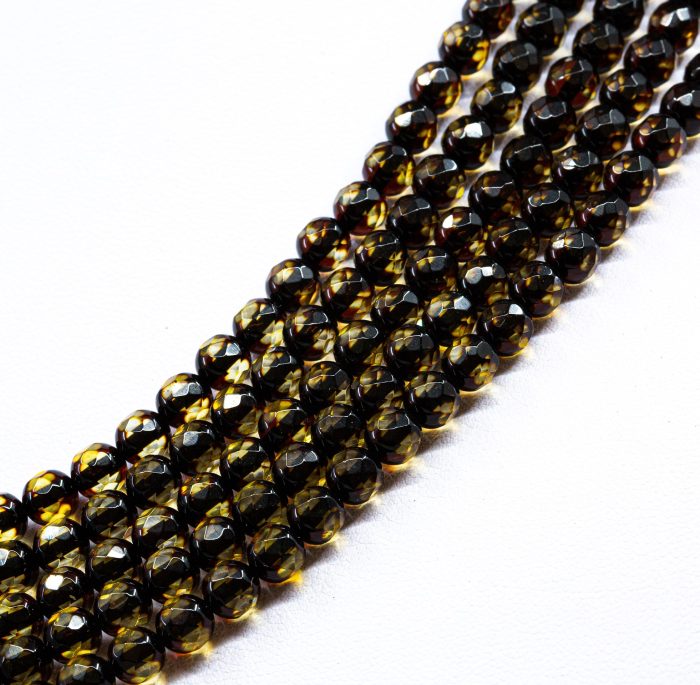 Amber Necklace - Multi-string Faceted Beads MUN023 - Image 2