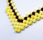 Amber Necklace - Braided V-Shape Beads MUN038 - Image 2