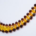 Amber Necklace - Braided Collar Faceted Beads MUN014 - Image 2