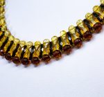 Amber Necklace - Braided Collar Faceted Beads MUN015 - Image 2