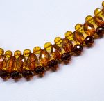 Amber Necklace - Braided Collar Faceted Beads MUN017 - Image 2