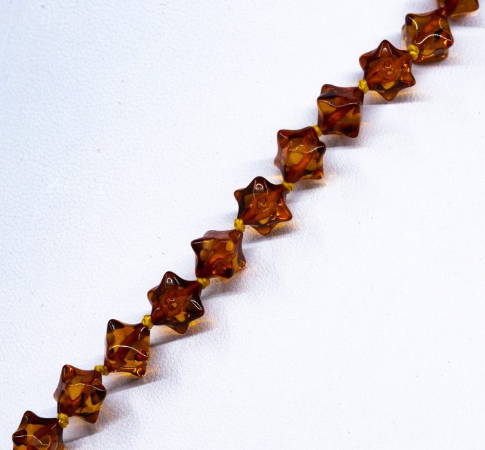 Amber Necklace - Hedgehog Cubic Beads HEDGN003 - Image 2