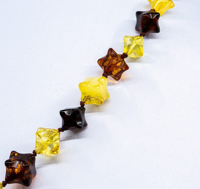 Amber Necklace - Hedgehog Cubic Beads HEDGN005 - Image 2