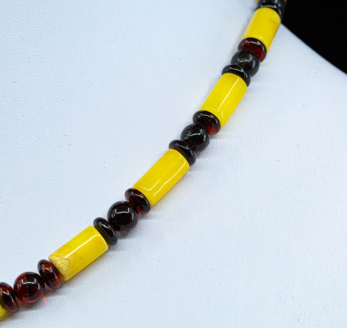 3 Amber Necklace - Cylinder Beads CYLN010 - Image 2