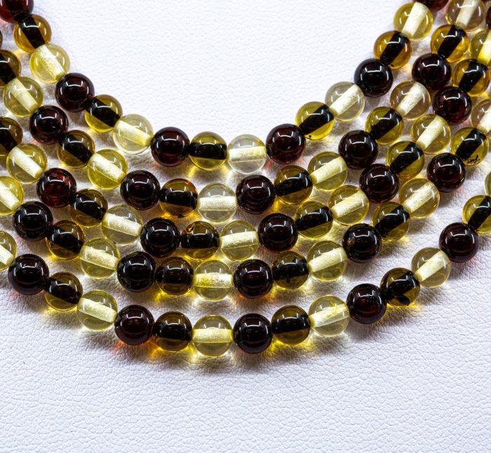 Amber Necklace - Multi-string Beads MUN011 - Image 2