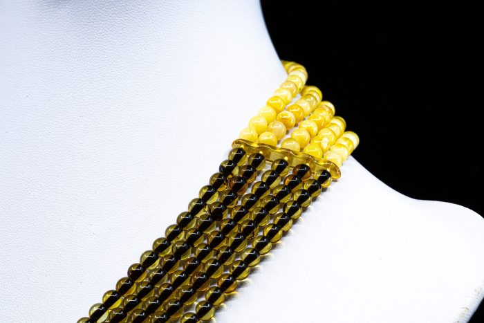Amber Necklace - Multi-string Beads MUN010 - Image 2
