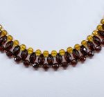 Amber Necklace - Braided Collar Faceted Beads MUN013 - Image 2